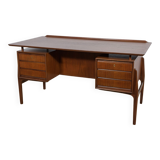 Bureau en teck autoportant du milieu du siècle, années 1960