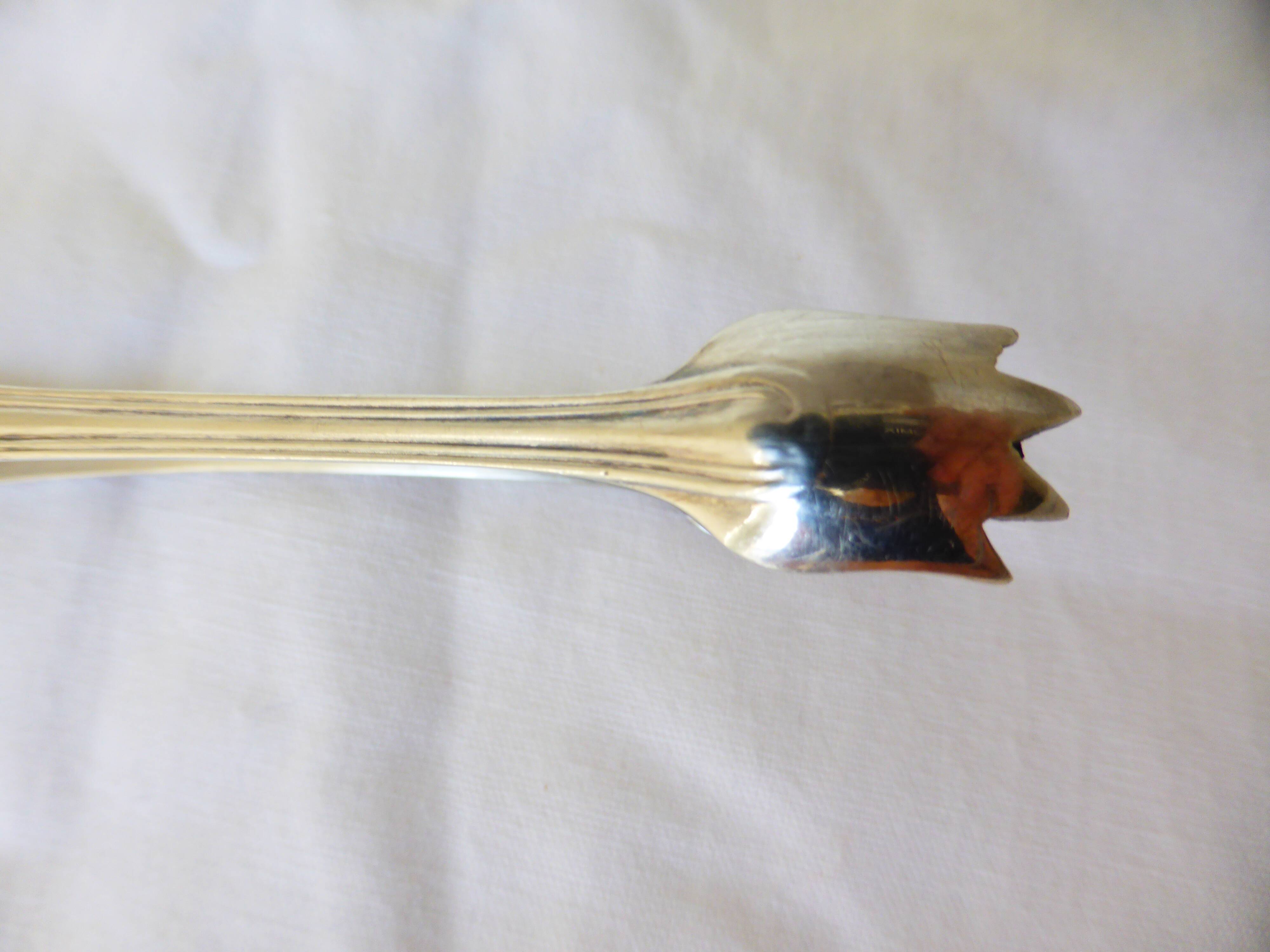 Silver-plated metal sugar tongs SFAM vintage 220671