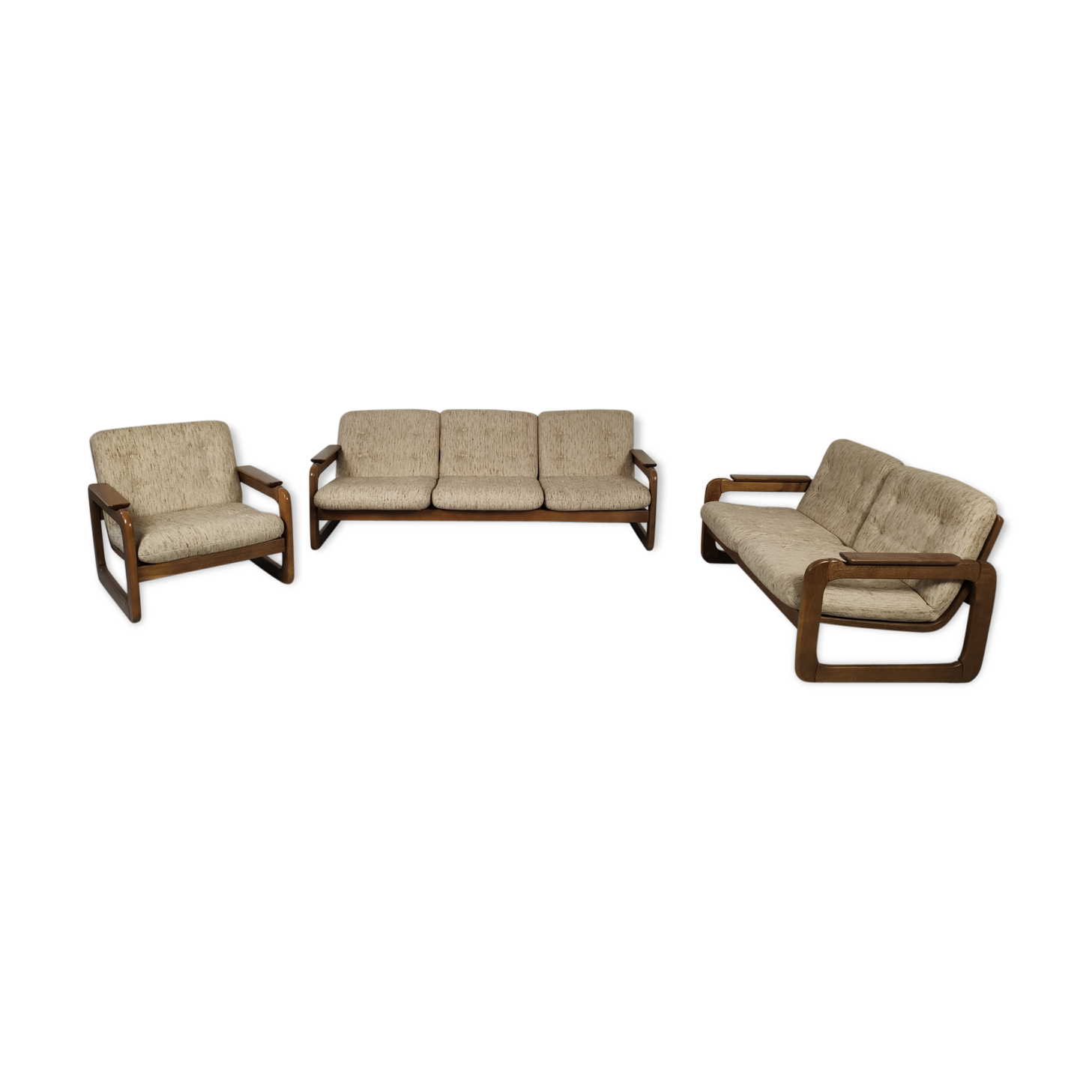 2-seater sofa set - 3-seater - Scandinavian-style 1960s armchair