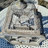 Iron and wood bird cage