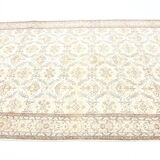 Vintage All-Over Floral Beige & Brown Turkish Rug, 212x317Cm