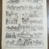 Lithograph on horse racing from 1928