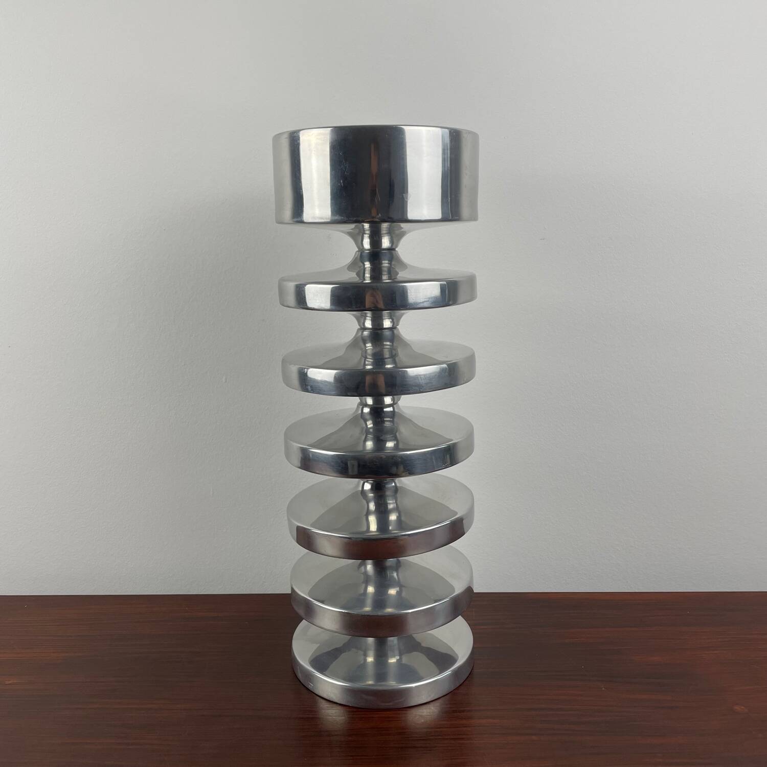 Bougeoir haut en aluminium