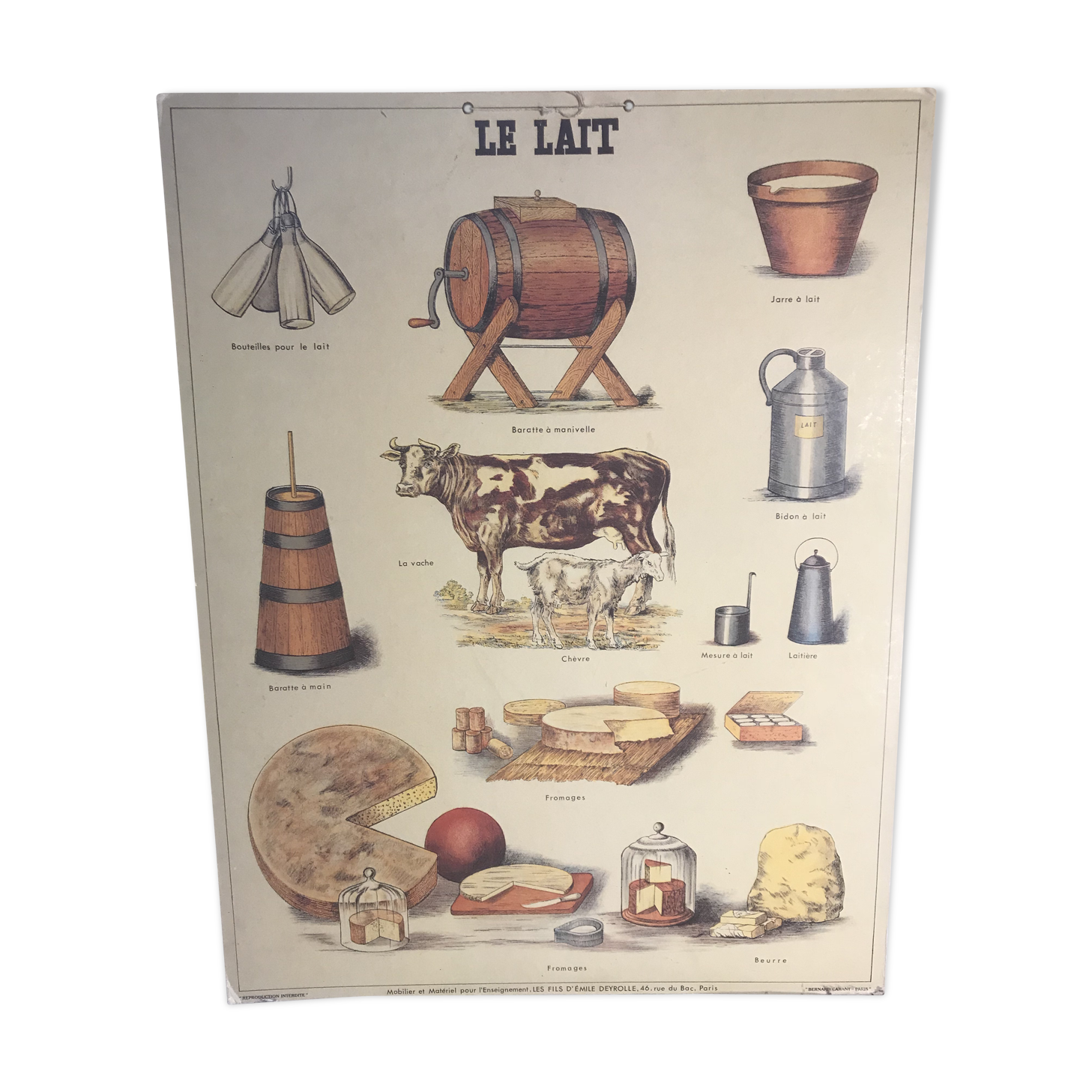 School poster by Bernard Carant - milk