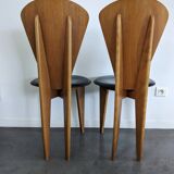 Pair of Calligaris Italian postmodern design chairs