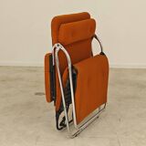 Transat d'intérieur , chaise longue Lama 70's orange