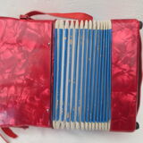 Children's accordion brand e:yuirc , marbled red color