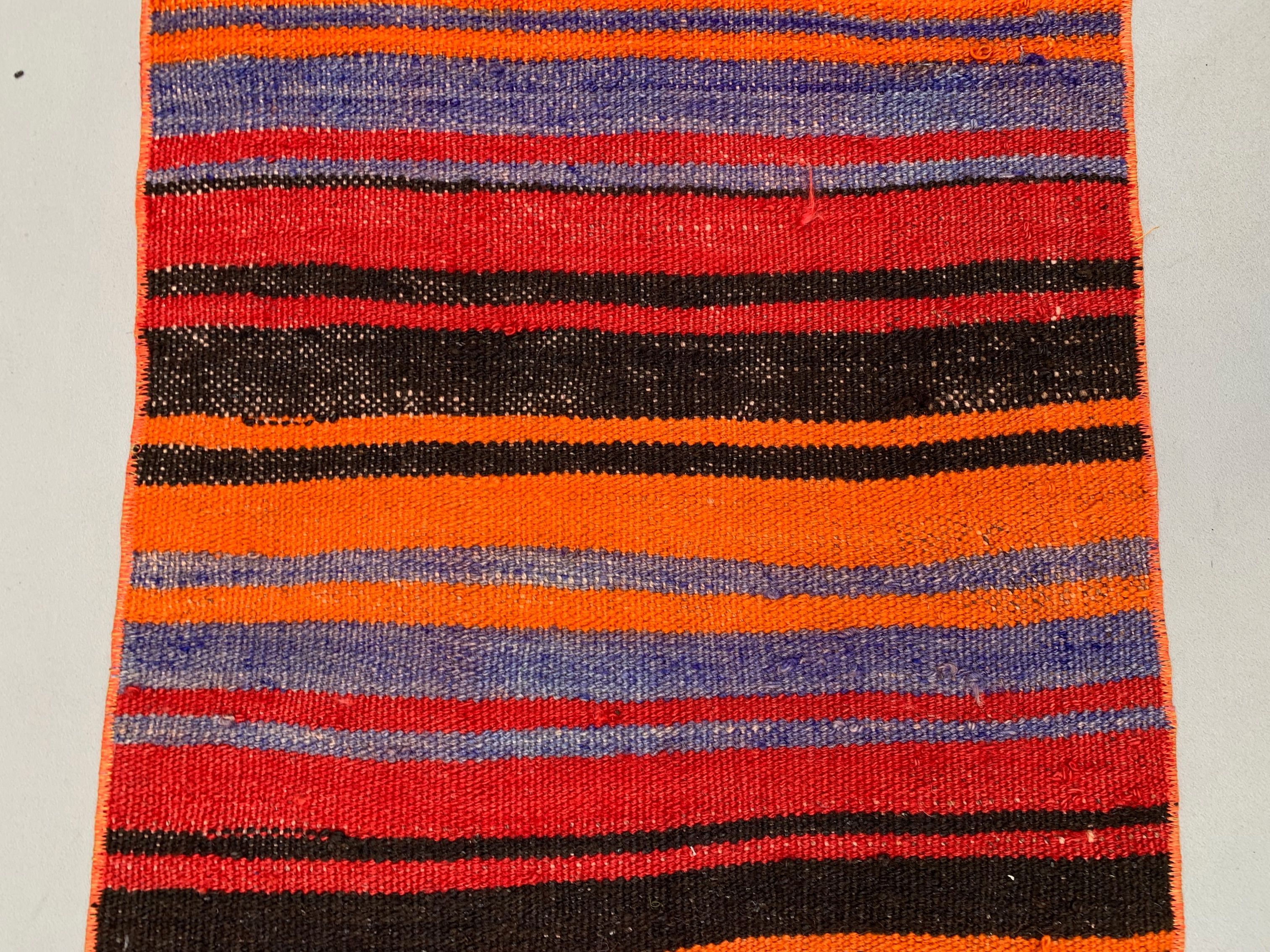 Old Turkish narrow Kilim Runner 272x51 cm shabby chic, vintage kelim