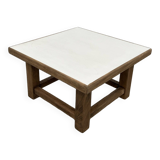 Modernist square coffee table in oak
