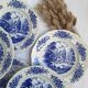 Assiettes creuses Moulin des Loups bleu