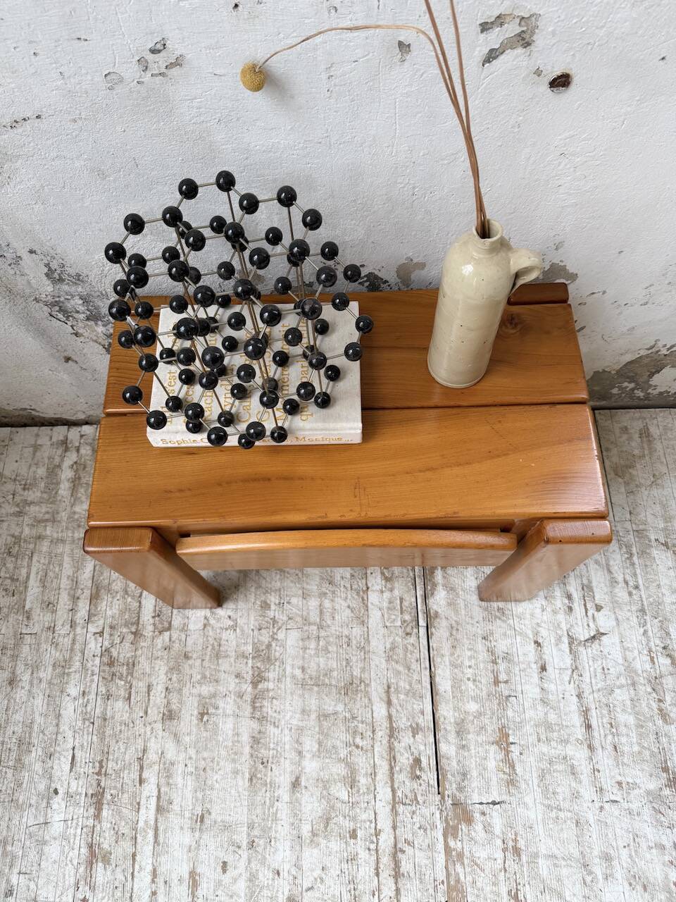 Solid elm bedside table Maison Regain