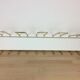 Wall coat rack gold metal and wood 10 hooks