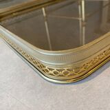 Gilded brass table and glass