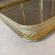 Gilded brass table and glass