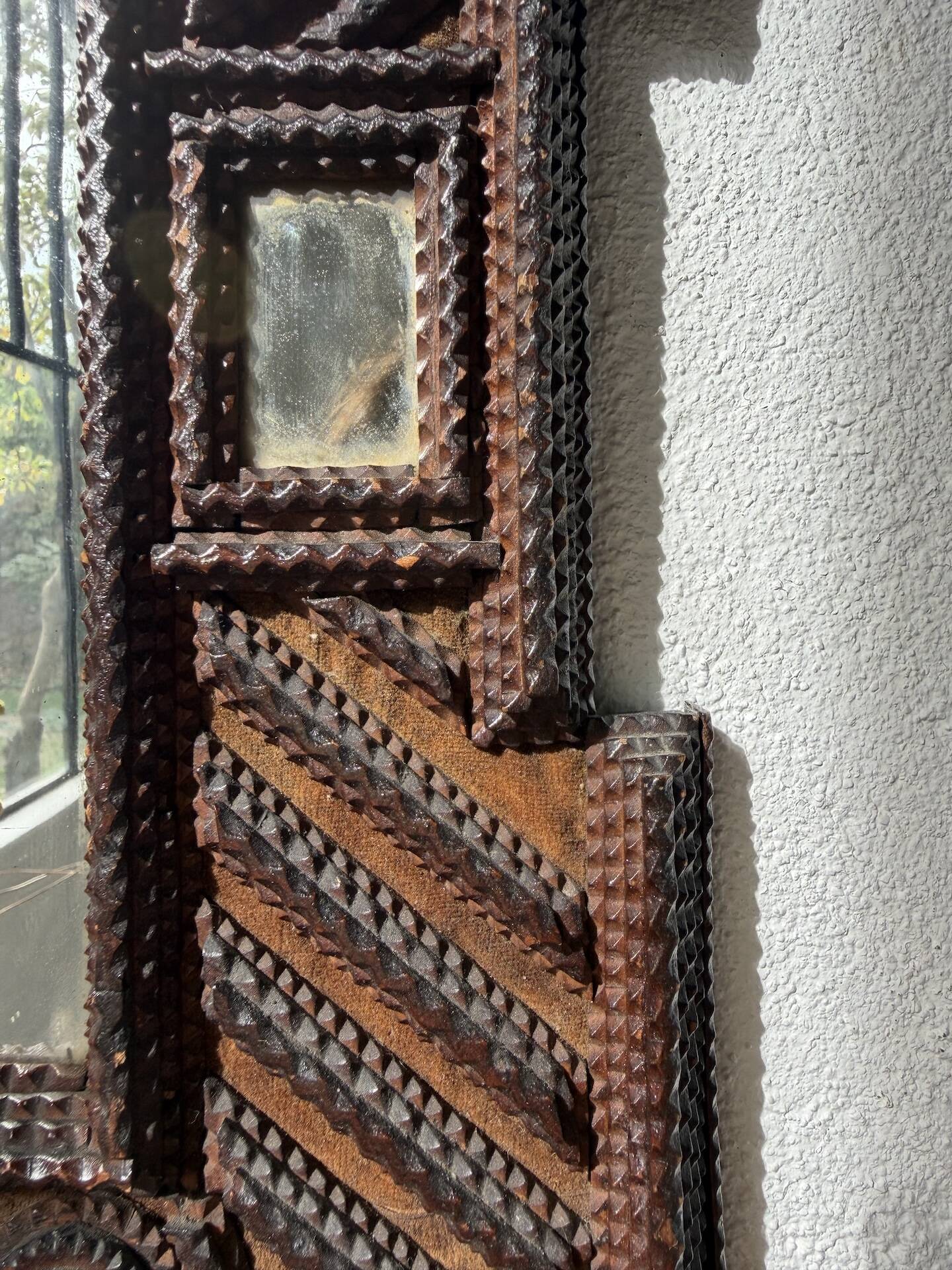 Tramp Art Mirror 1903