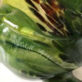 Patrick Lepage blown glass candle holder