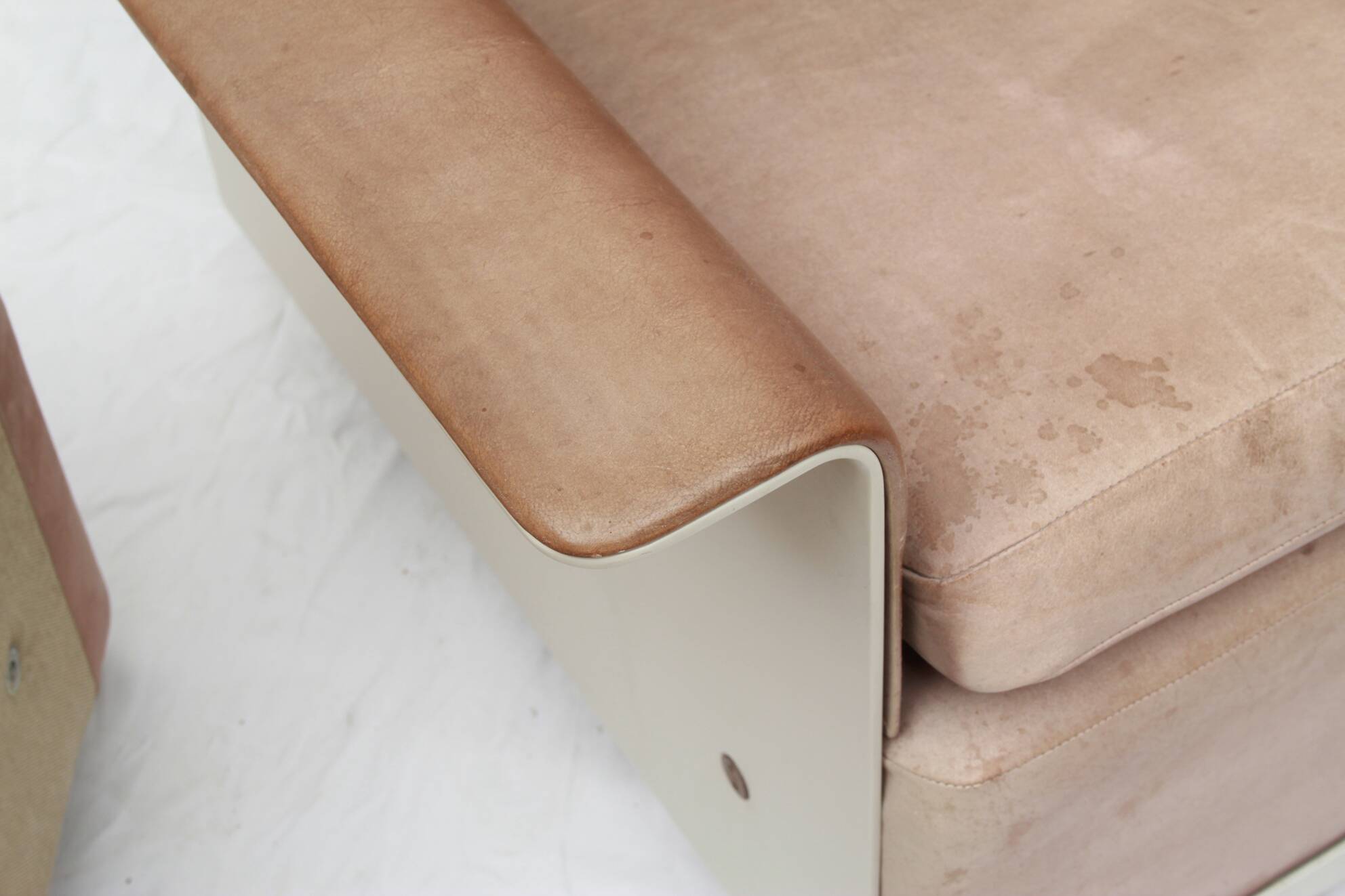 1960s sofa 2-Seater leather, Dieter Rams, Serie 620