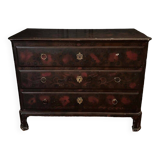 Chinese lacquer chest of drawers decorated with dragon late 19th century