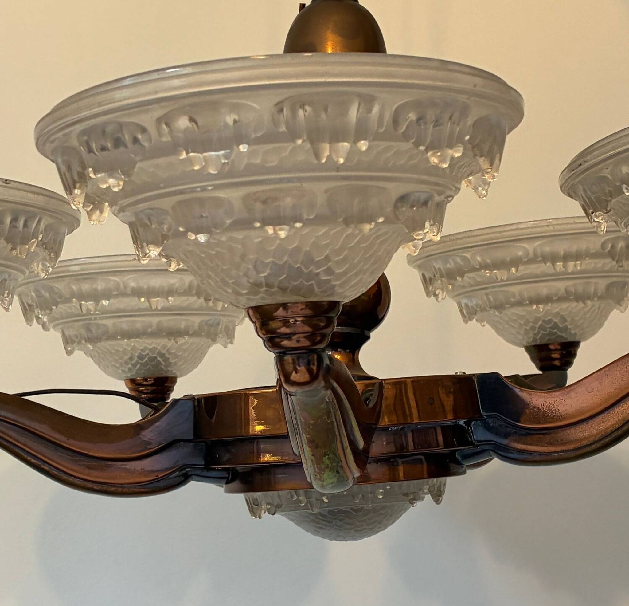 Lustre art déco Ezan 1930