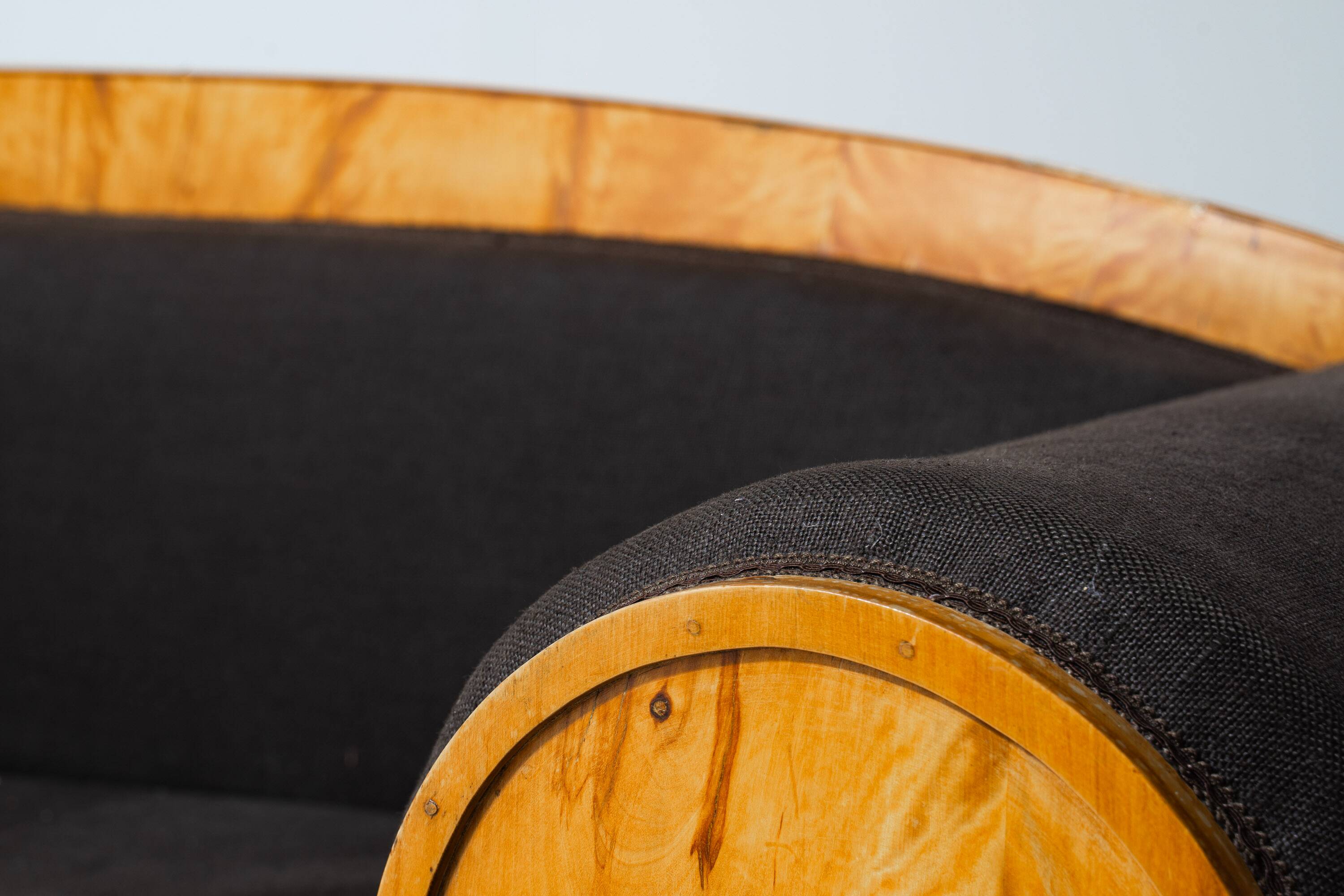 Geometric Art Nouveau sofa, Sweden 1920s