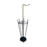Mid century umbrella door in lask and brass steel, from the 1950s