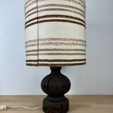 Brutalist wooden lamp from the 1970s by Temde