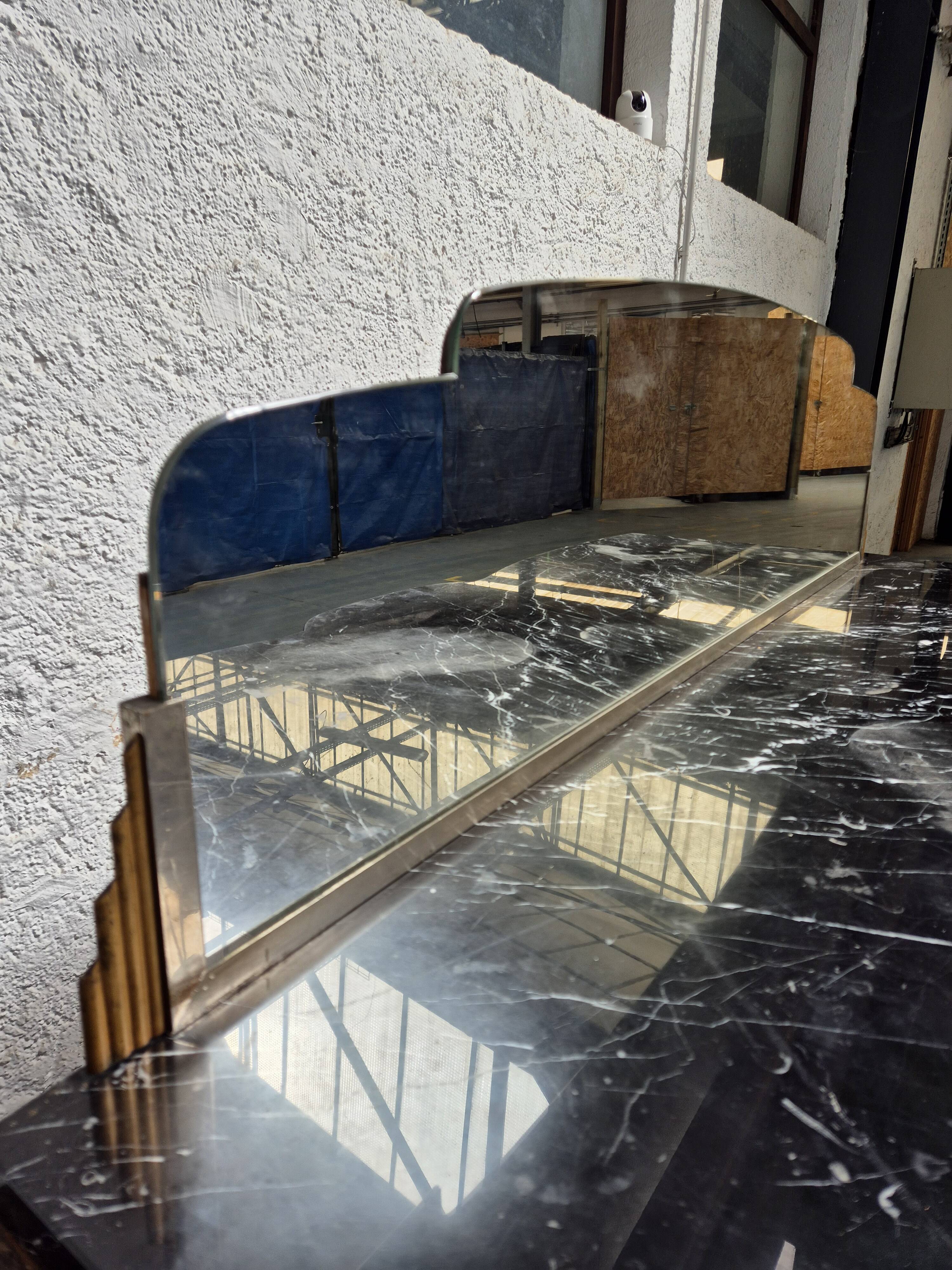 Marble top sideboard with mirror