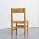 Pair of pine chairs, Maison Regain, France, circa 1970.
