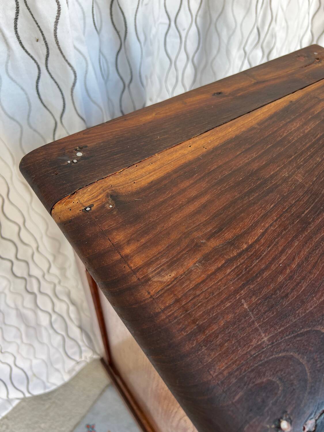 Vintage solid wood bedside table