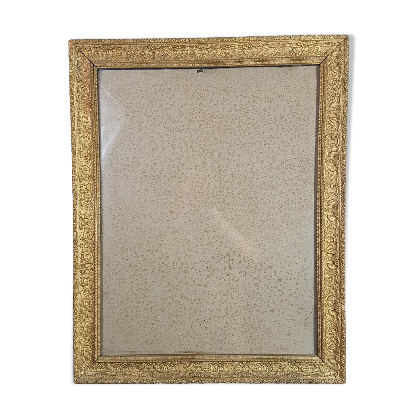 Old Frame Wood - Gild stucco decoration ancoly flowers 59X47 cm leafing 51.9x39.9 cm SB115