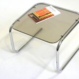 Two tables gigognes glass and chrome