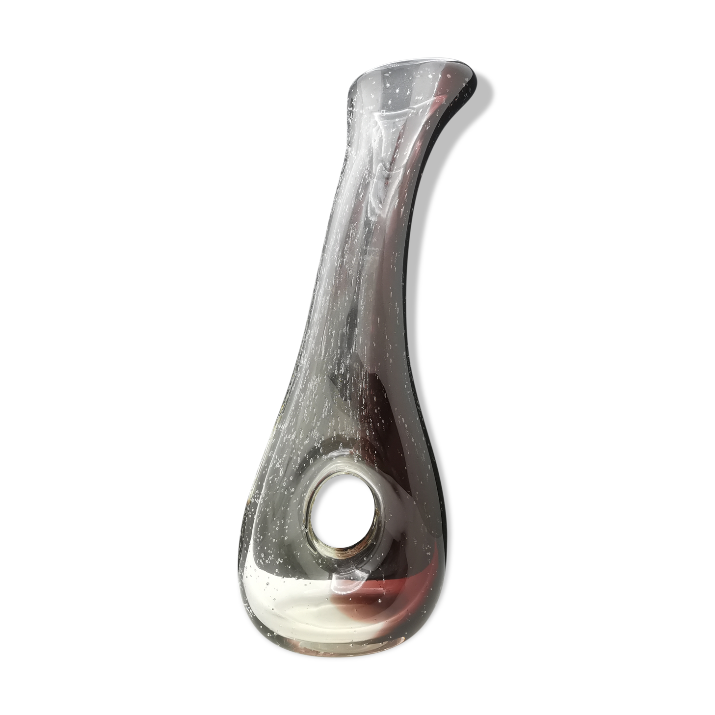 Vintage glass vase bubble 60s/70s