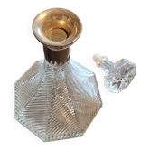 Carafe à whisky vintage métal argenté