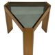 Vintage side table by Porada Arredi, 1970s wood and glass