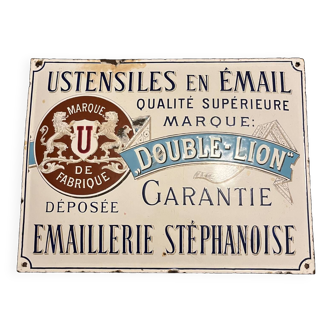 Ancienne plaque émaillée Coiffeur