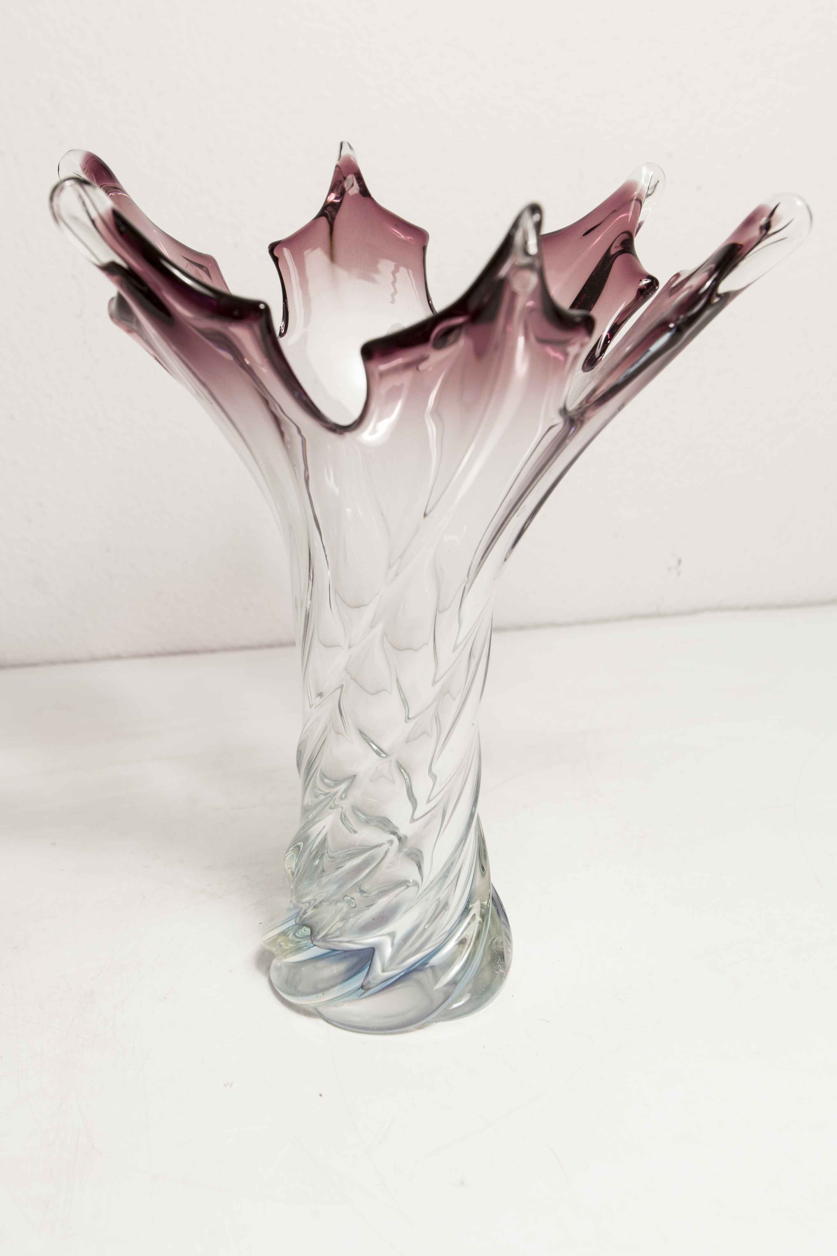 Vase in Murano glass by Fratelli Toso H 27.5cm