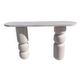 Natural travertine console table