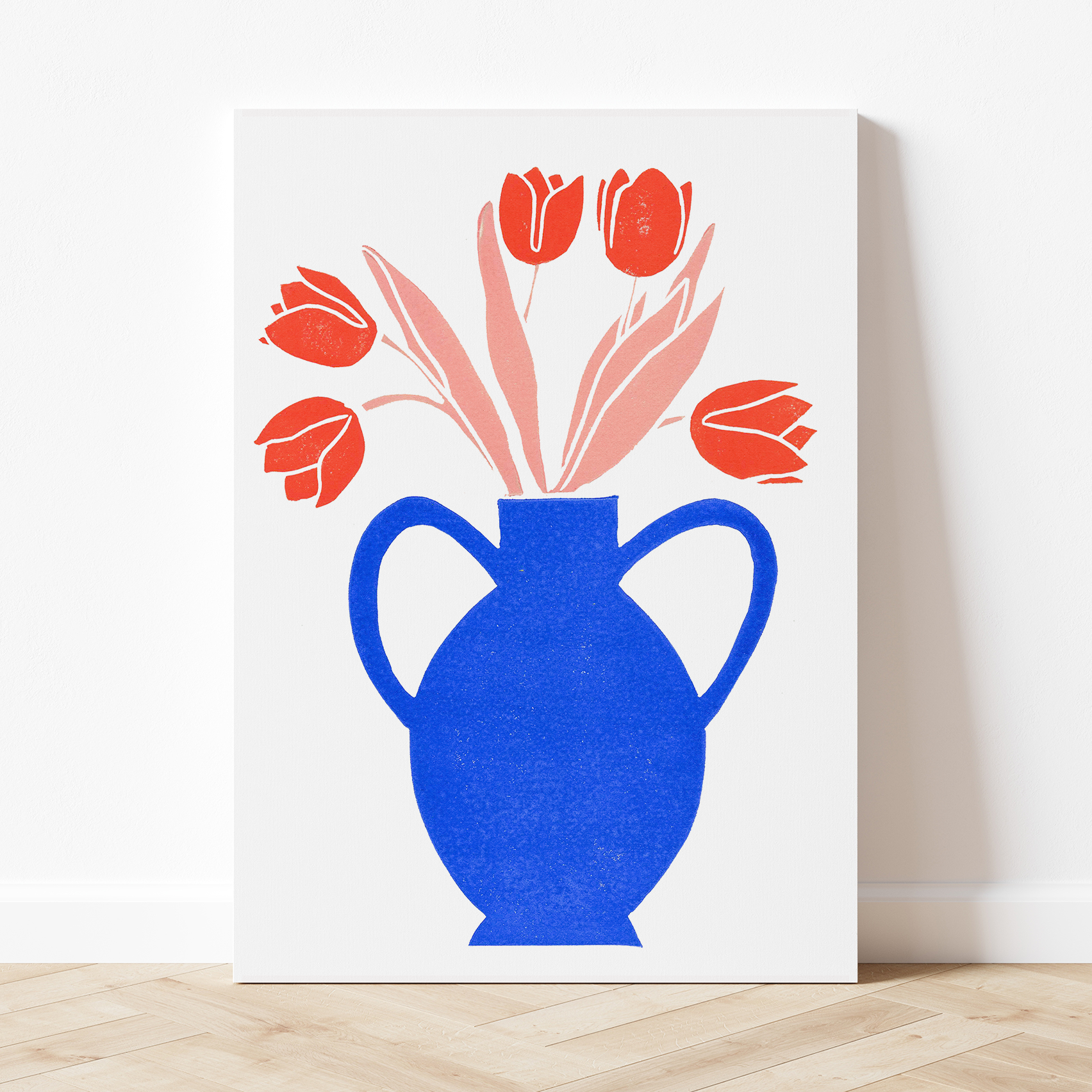 Tulipes - Linogravure