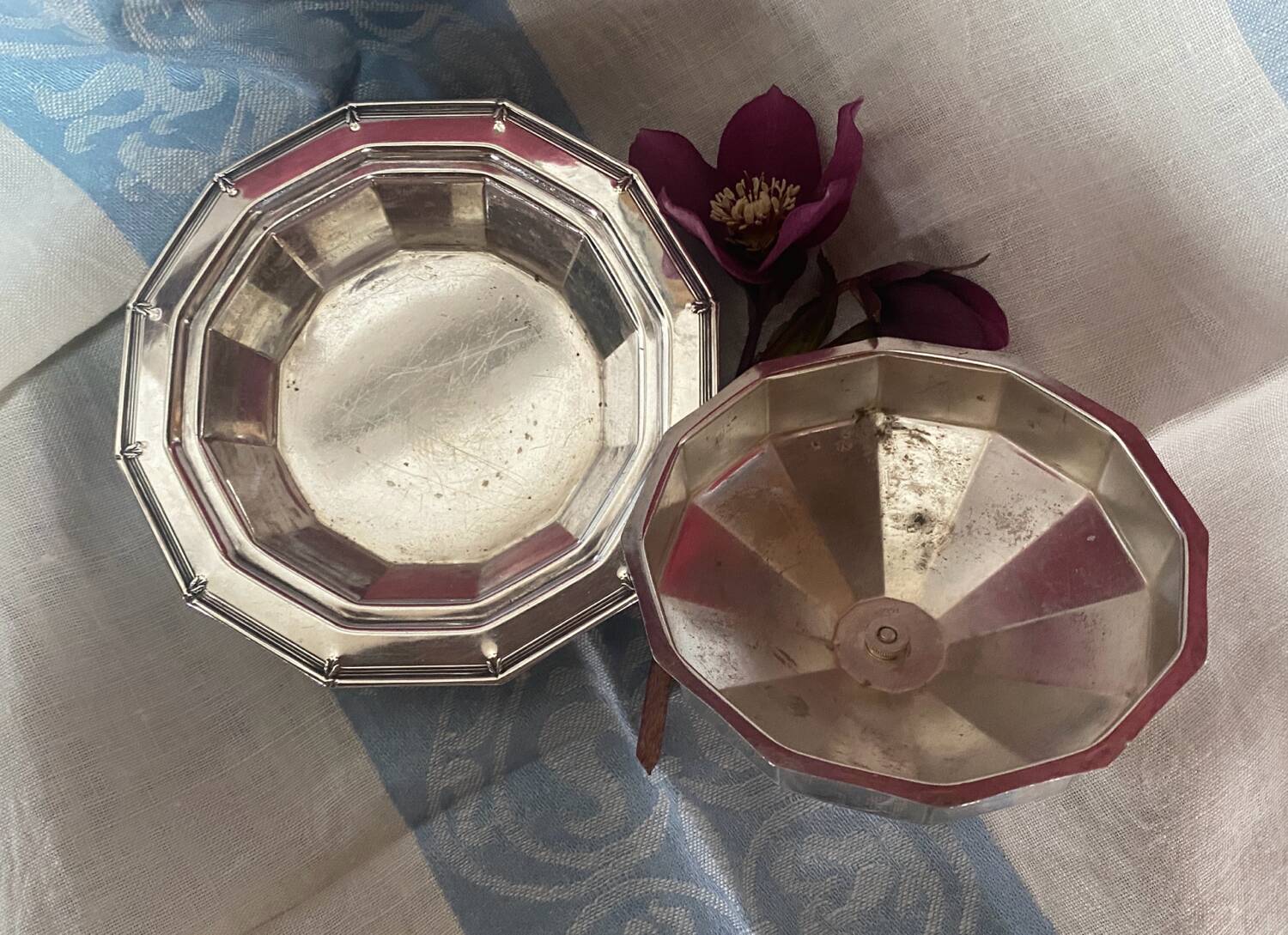 Gainsborough stamped silver plated butter dish