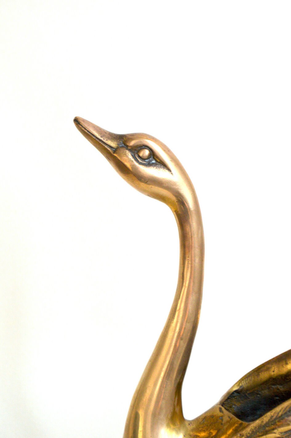 Brass swan pot cover