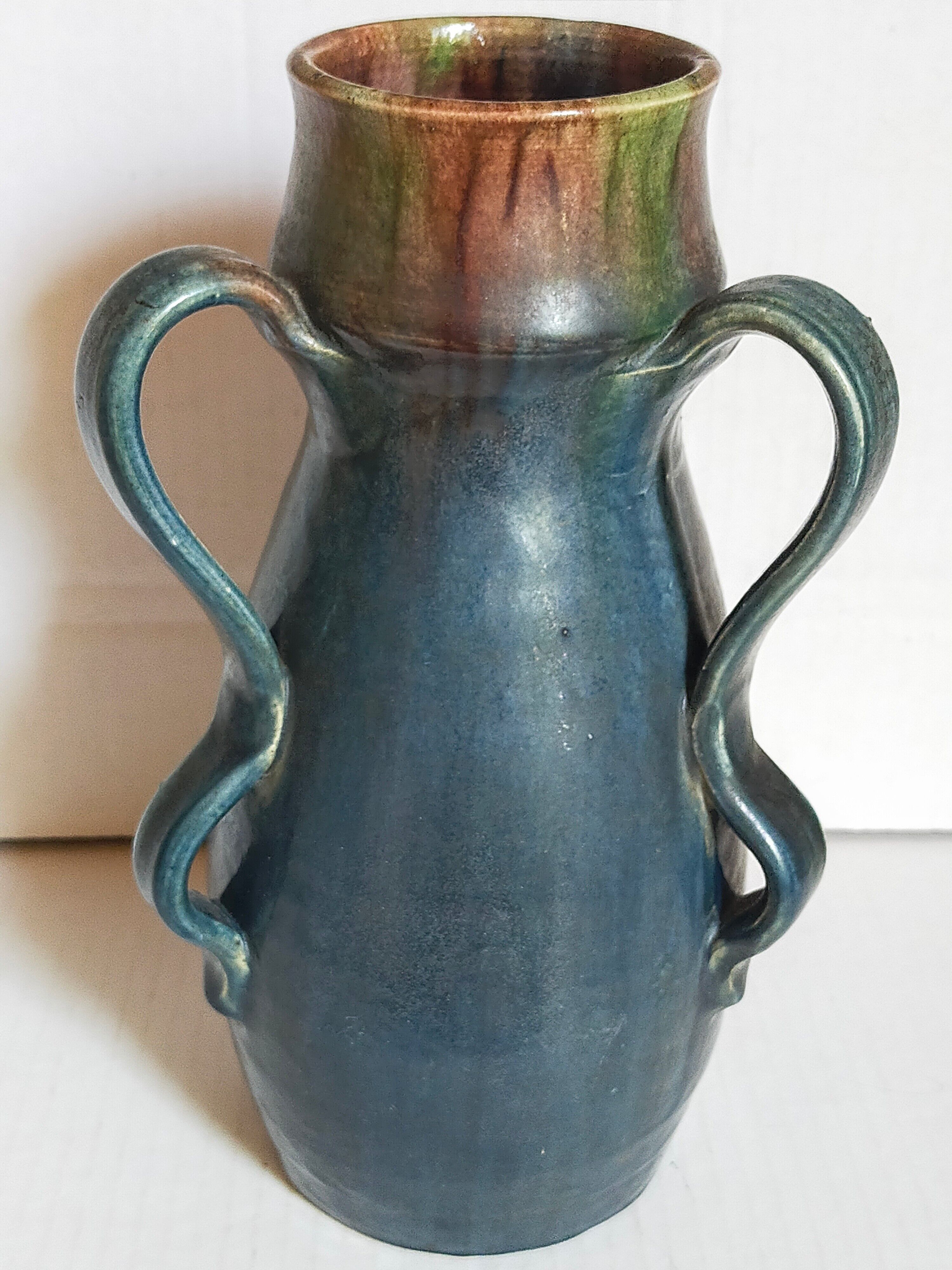 Duo of Flemish pottery of Charles and Auguste Maes early twentieth century