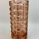 Large pink glass vase in Art Deco style