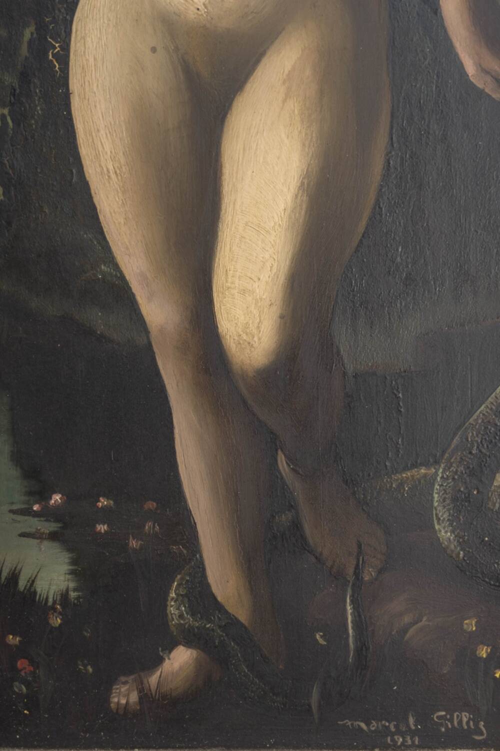 Marcel Gillis (Belgium, 20th century) Adam and Eve, 1931 Diptych