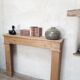 Fireplace mantle XIX l130xh103cm in fir