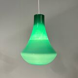 Lampe à Suspension française en Verre Opalin Vert, 1960s