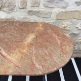Marble oval bistro table