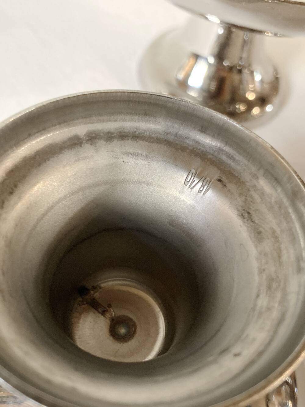 6 stainless steel ice cream/dessert bowls