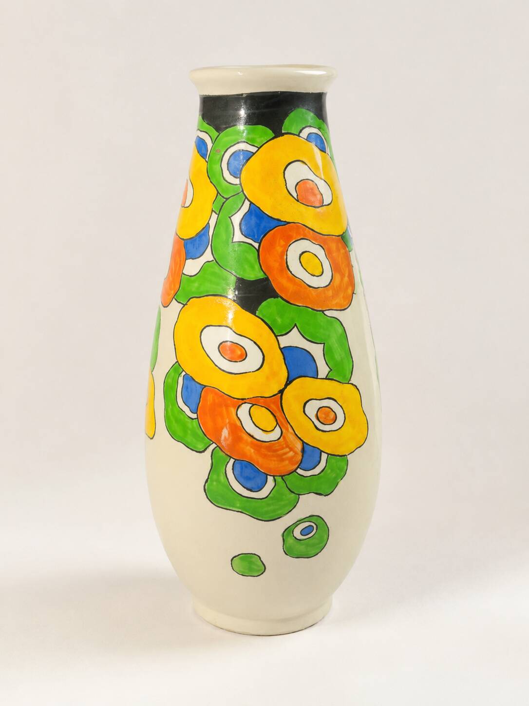 Art Deco vase by Charles Catteau for Boch Frères, decor D.1197, Belgium 32cm