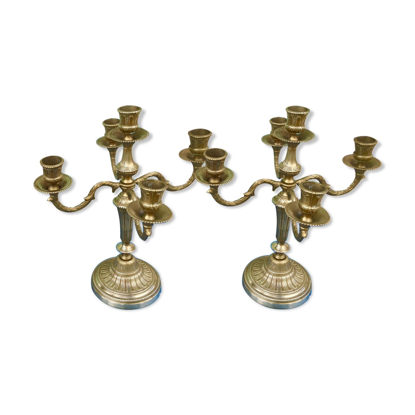 Pair of old candlesticks