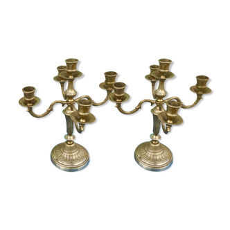 Pair of old candlesticks